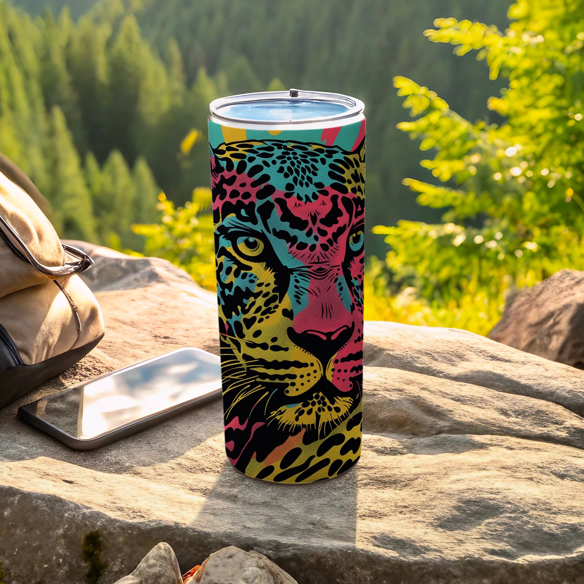 Colorful Jaguar Face Pop Art Tumbler product type
Tumbler
Travel Mug
Jaguar Face
Pop Art
Wild Cat
Animal Print
Colorful Design
Vibrant Tumbler
Insulated Cup
Beverage Holder
Artistic Print
Modern Design
Pink Yellow Teal
Black Animal
Abstract Cat
Jungle Theme
Safari Style
Unique Gift
Drinkware
Stylish Tumbler