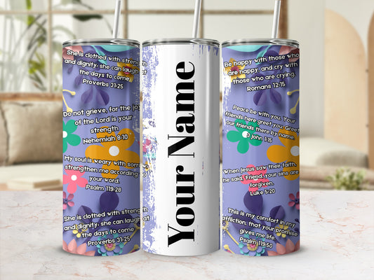 Customizable Inspirational Quotes Tumbler for Daily Motivation