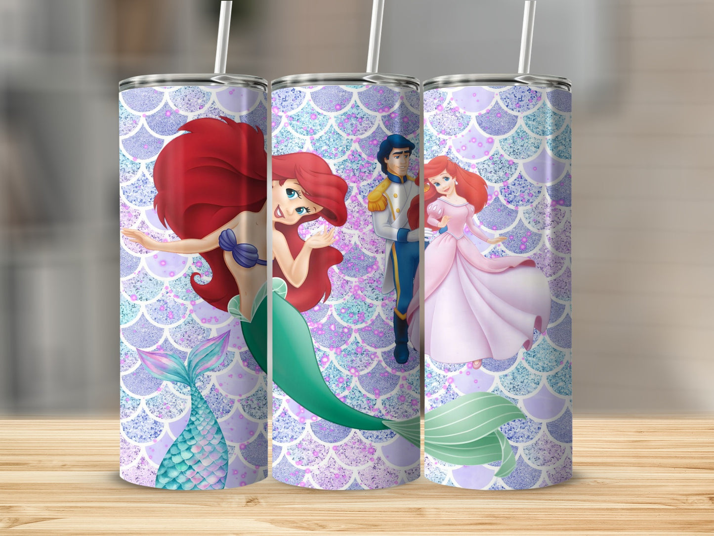 Little Mermaid Character Tumbler with Straw Product