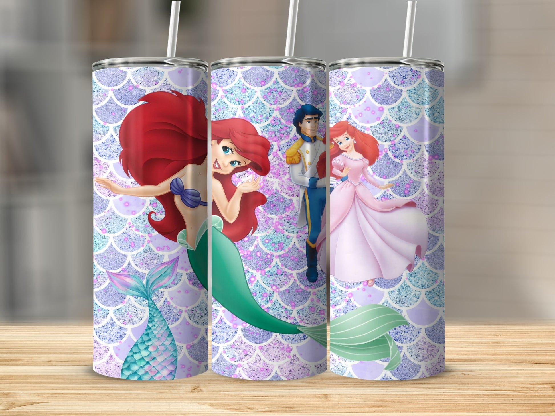 Little Mermaid Character Tumbler with Straw Product
