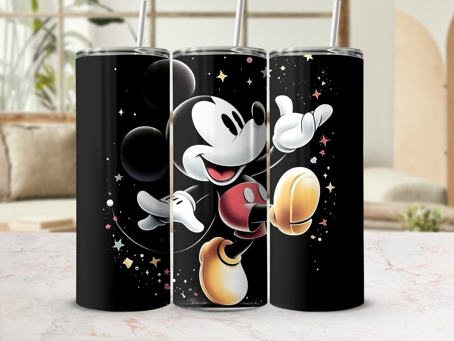 Retro Mickey Mouse Design Tumbler Travel Mug Cup