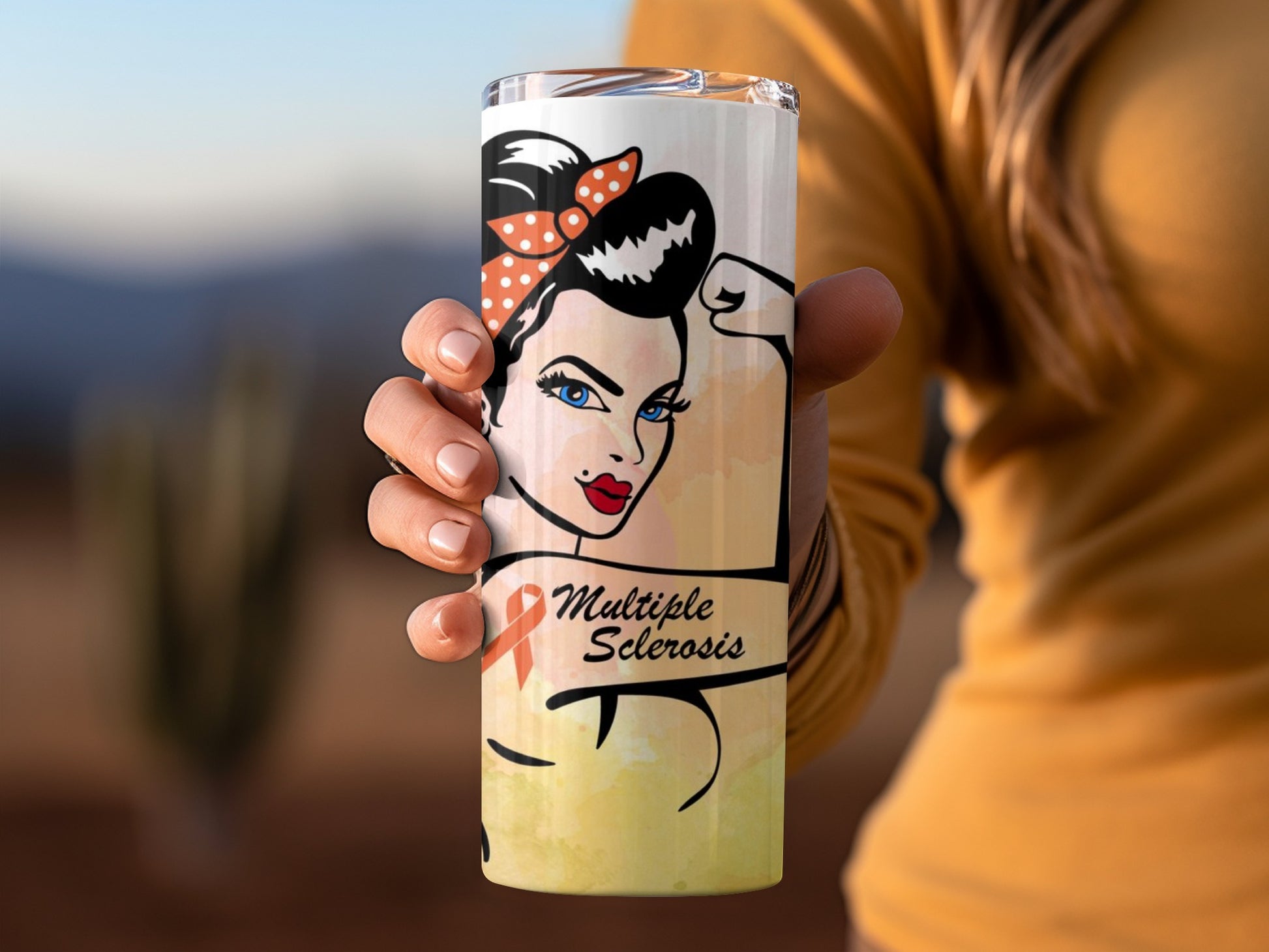 Multiple Sclerosis Awareness Art Design Tumbler