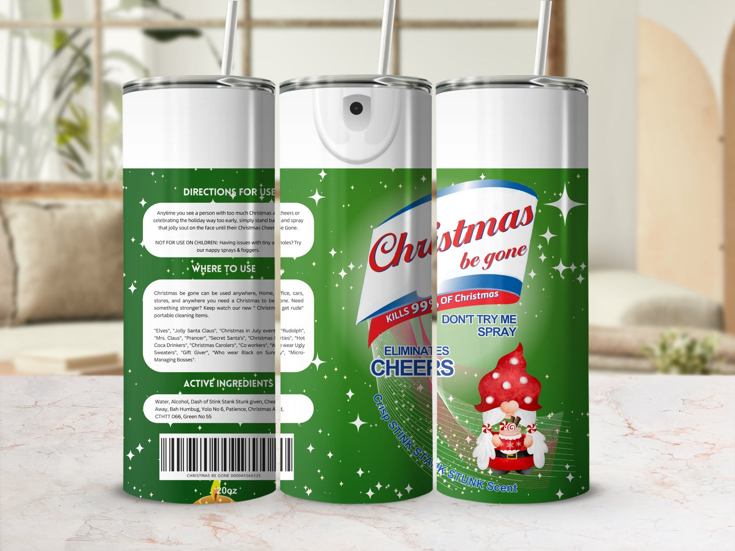 Christmas Be Gone Eliminates Cheers Don't Try Me Spray