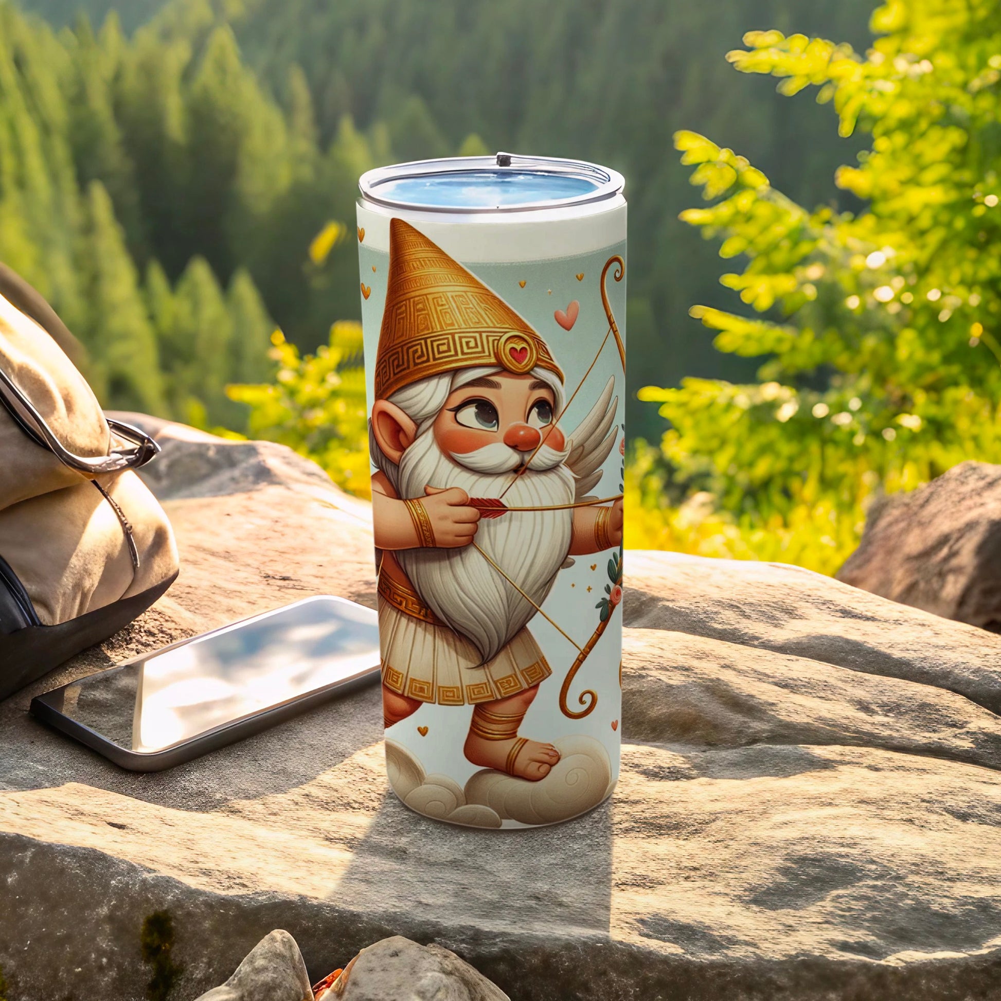 Cute Gnome with Bow and Arrow Insulated Tumbler