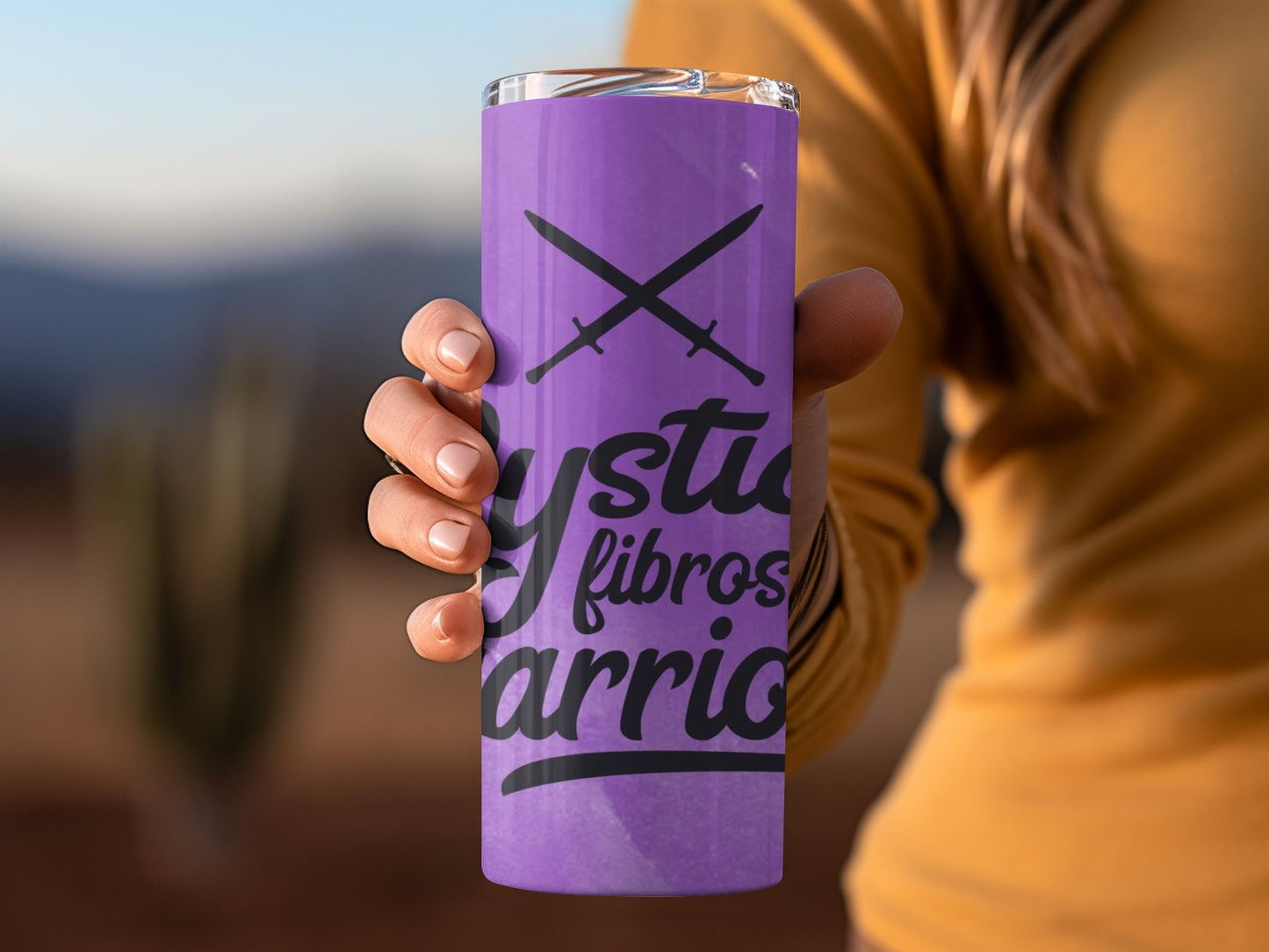 Cystic Fibrosis Warrior Purple Tumbler Drinkware