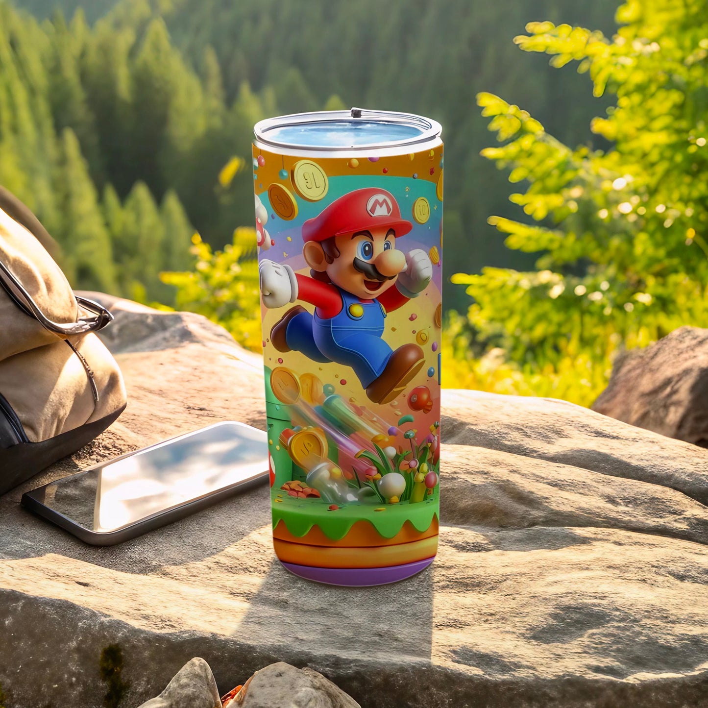 Super Mario Colorful Insulated Travel Tumbler Cup