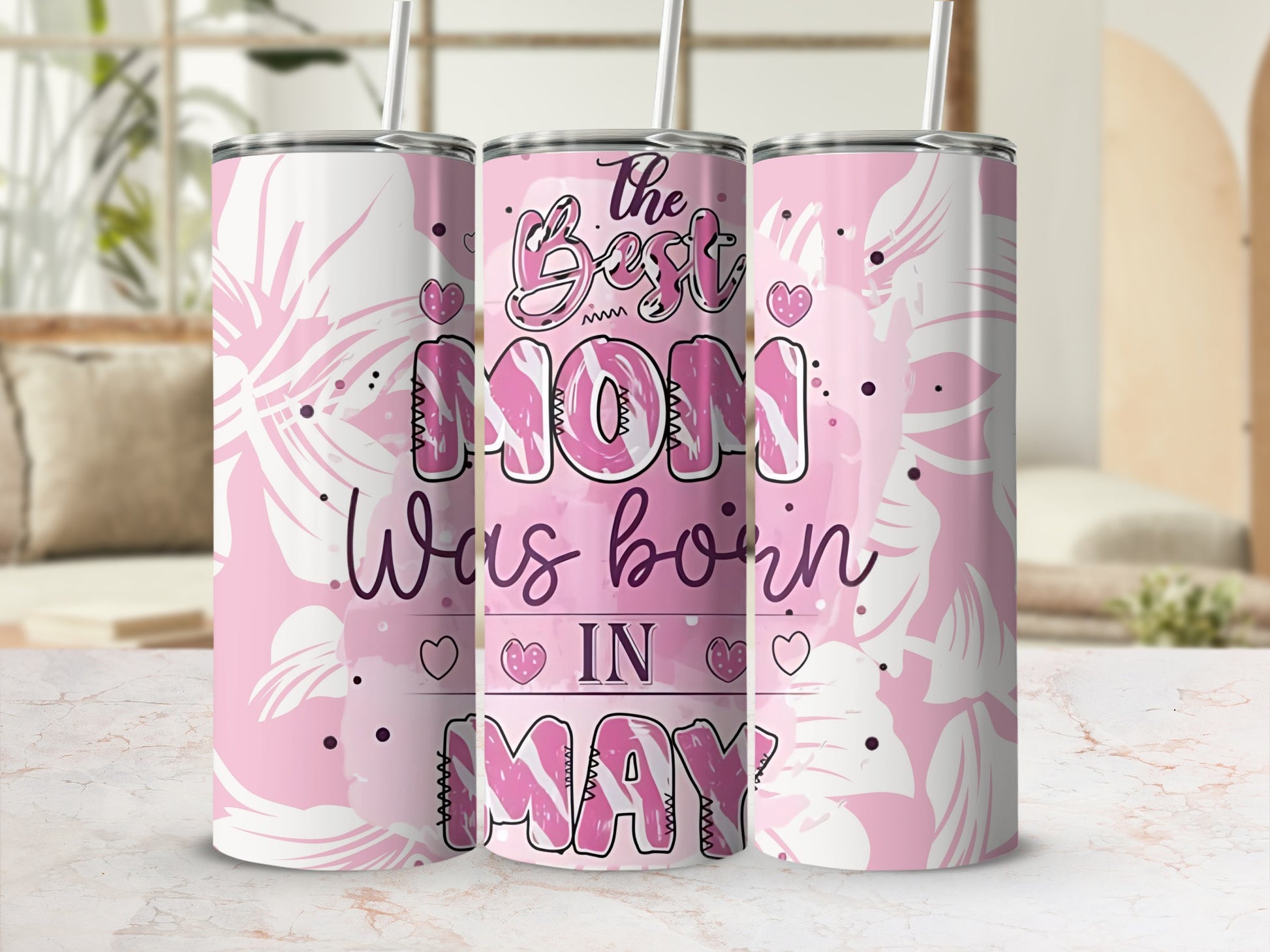 The Best Mom Was Born In May Custom Tumbler Design