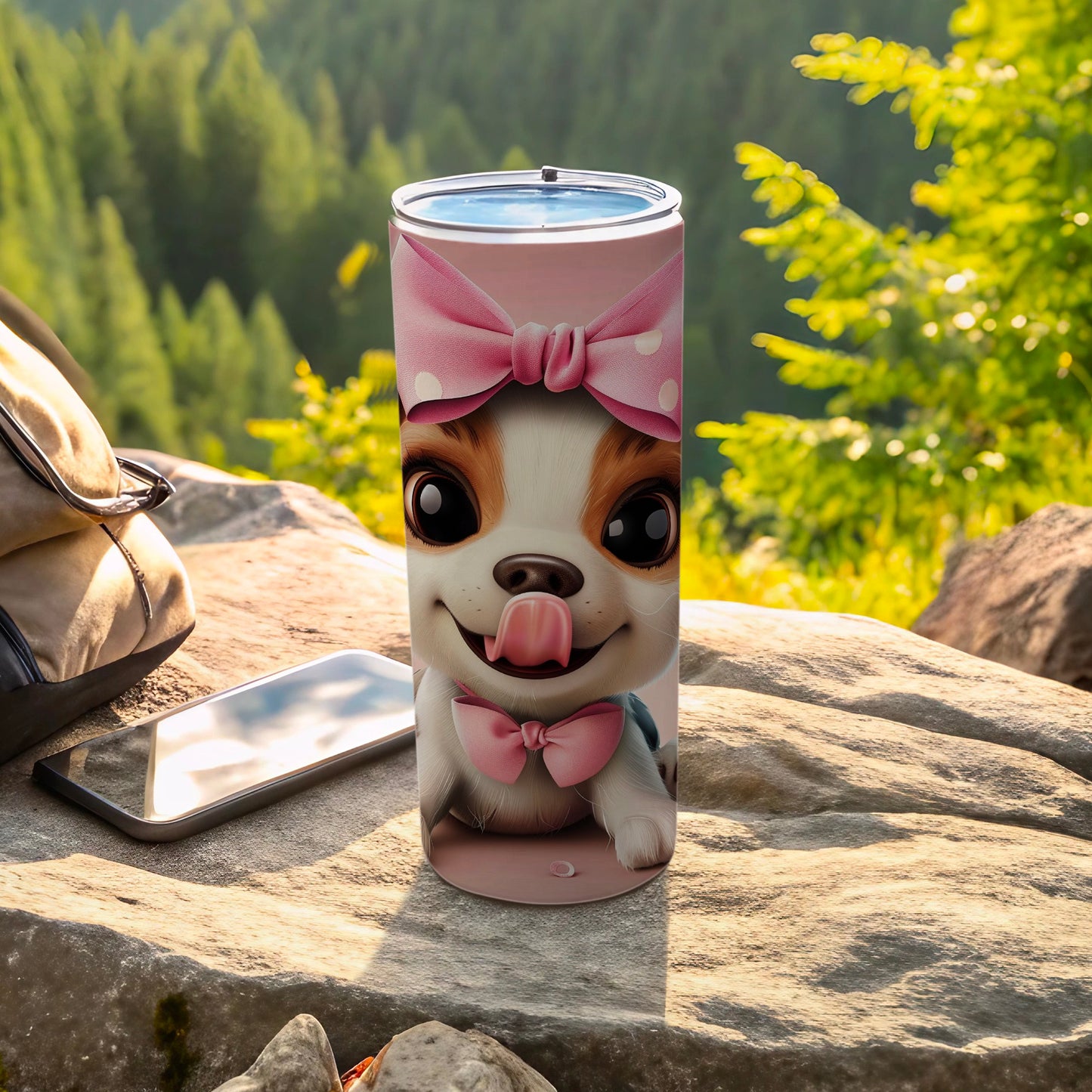 Cute Puppy Smiling Design Pink Bow Drinkware product type
Cute puppy
Cartoon dog
Pink bow
Big eyes
Smiling dog
Dog tumbler
Puppy drinkware
Kawaii dog
Pet lover
Animal print
Beverage holder
Travel mug
Insulated cup
Unique design
Gift idea
Adorable puppy
Pink aesthetic
Dog Mom gift
Puppy illustration
Cute animal