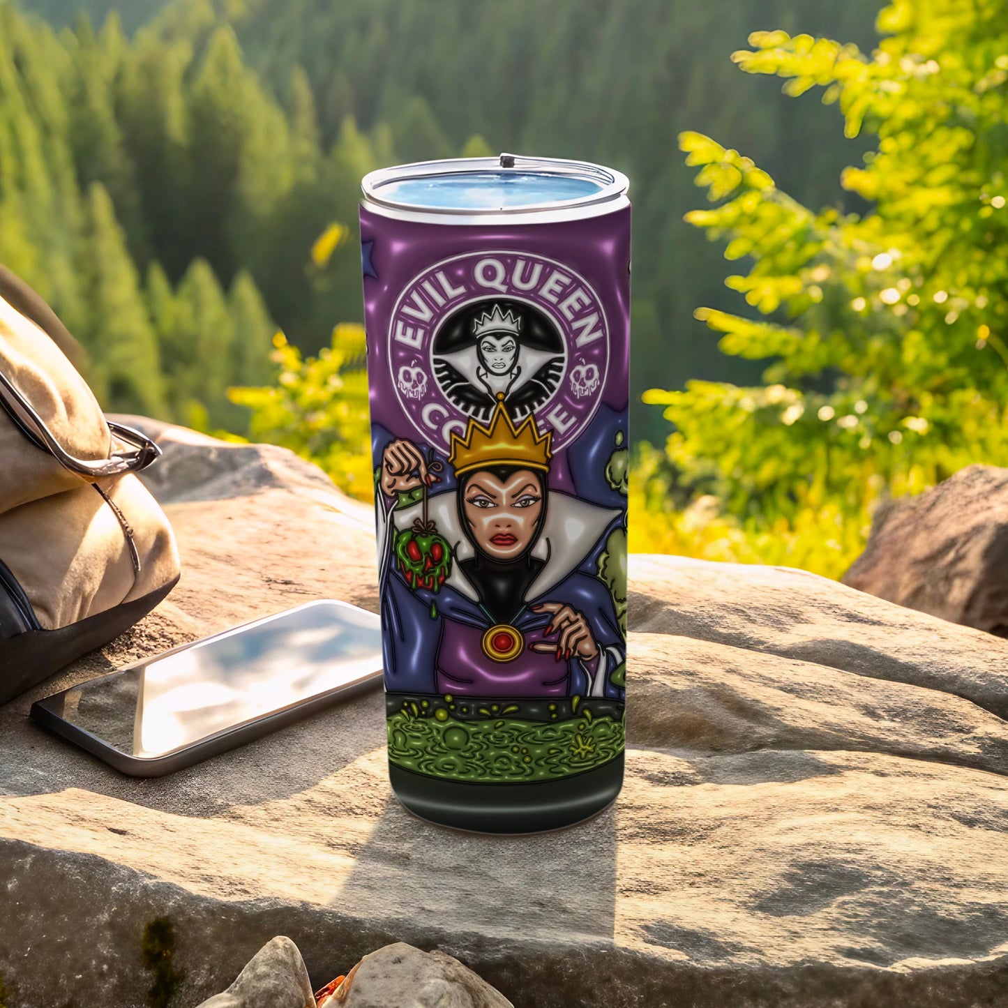 Evil Queen Coffee Tumbler with Unique Design Artwork