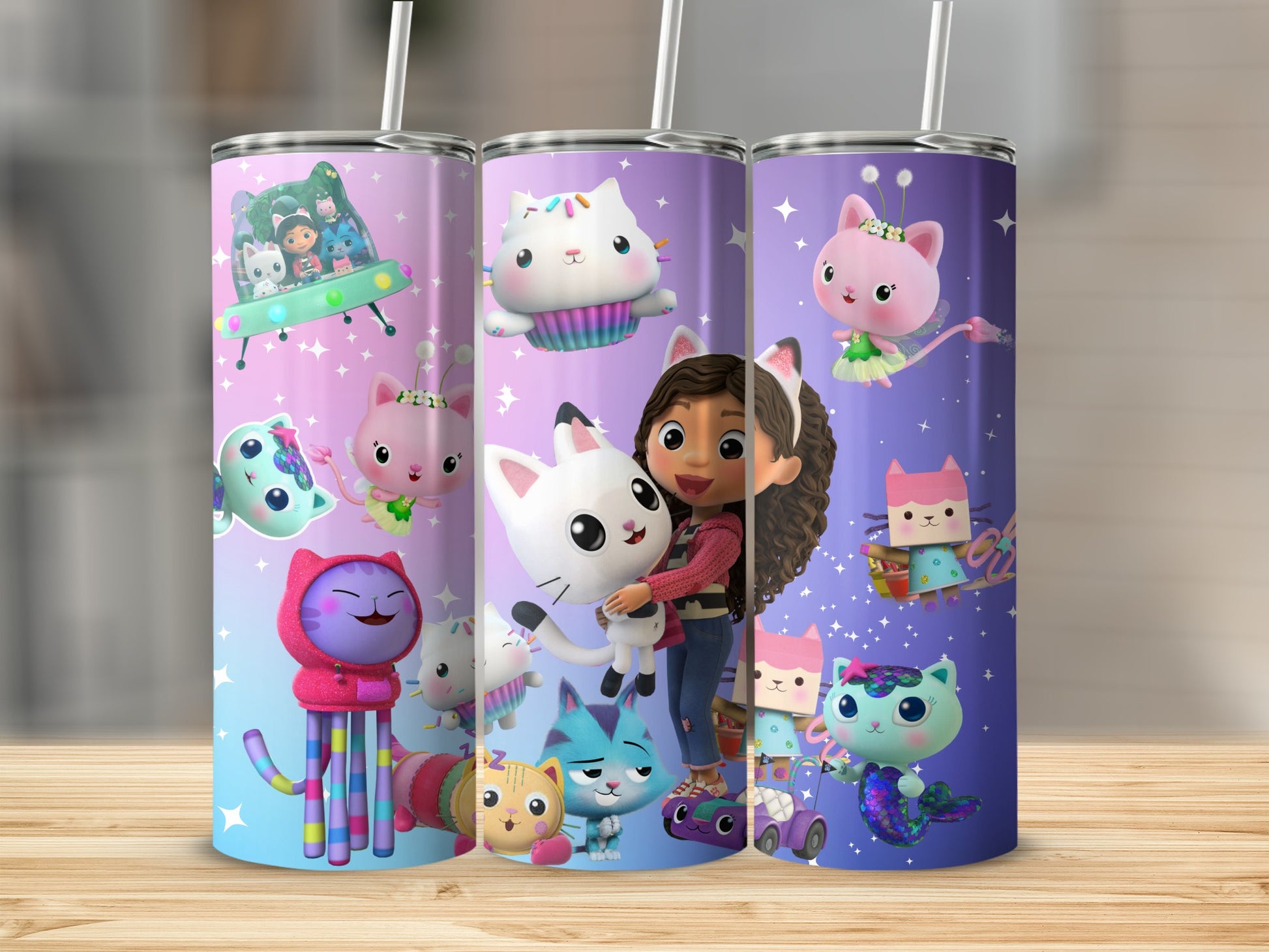 Cute Cartoon Characters Design Printed Tumbler