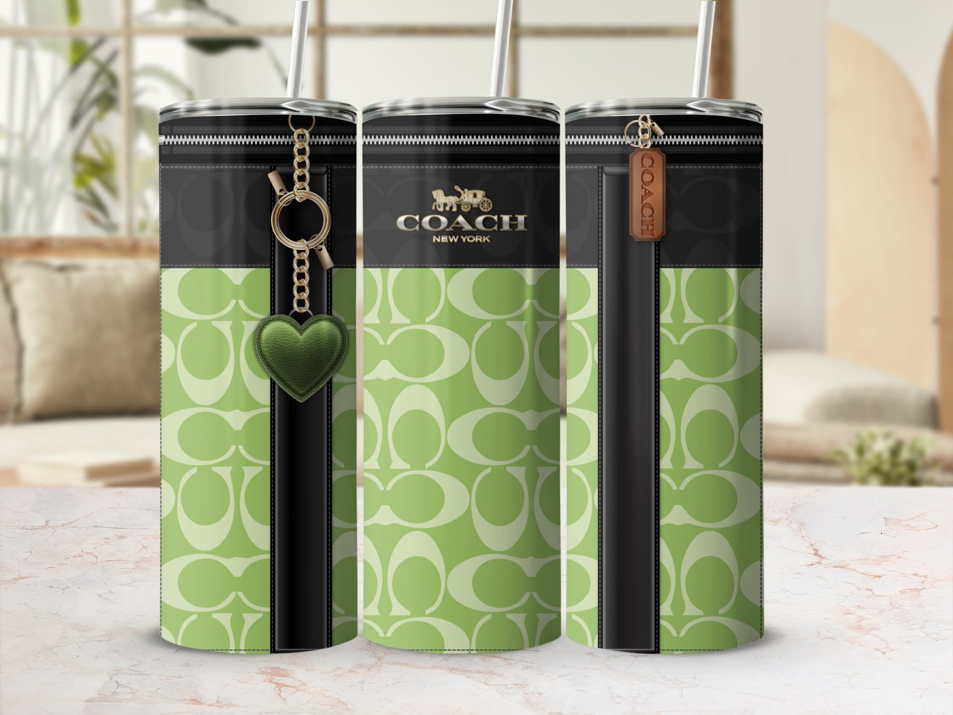 Coach New York Signature Pattern Tumbler