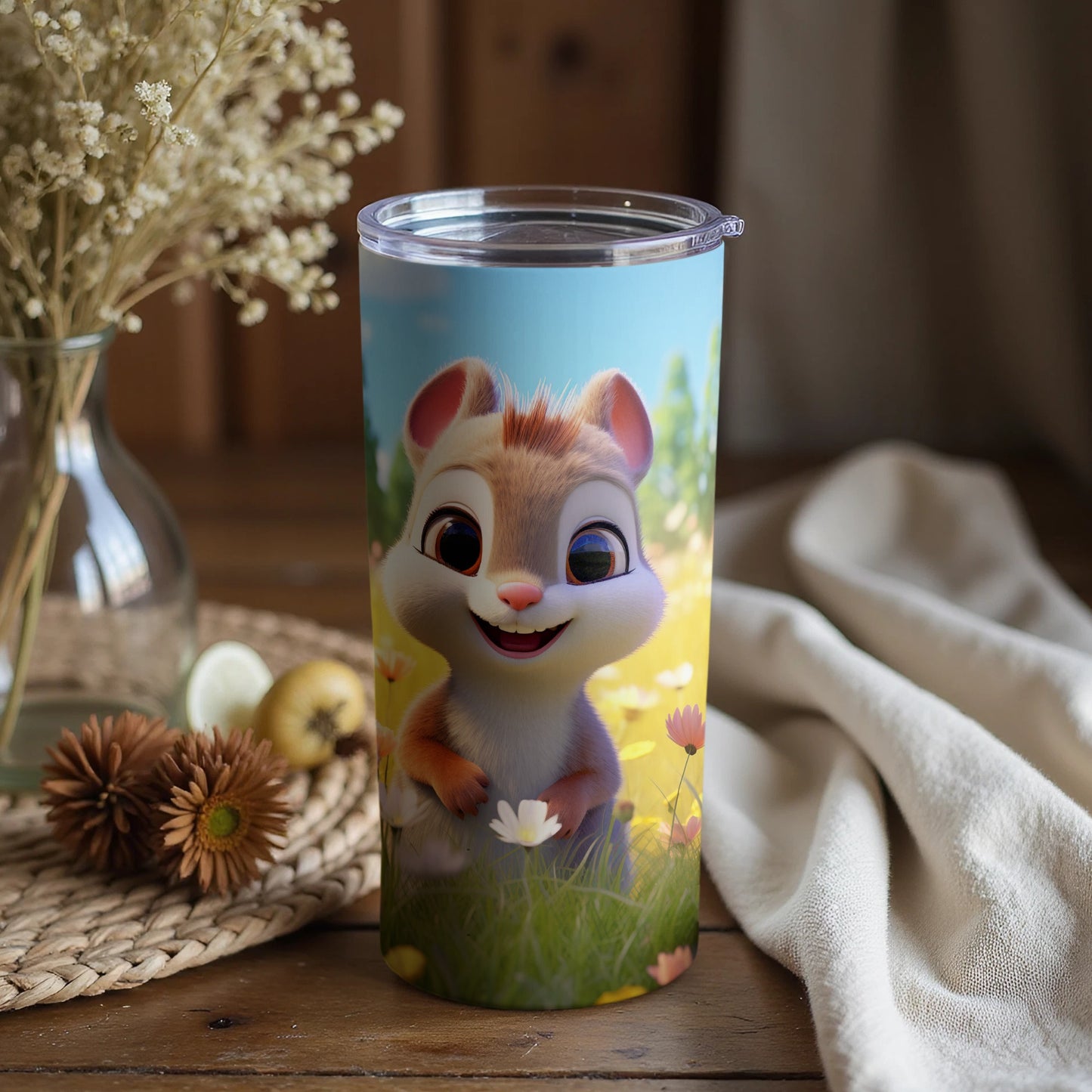 Adorable Cartoon Animal Tumbler Perfect Gift Idea