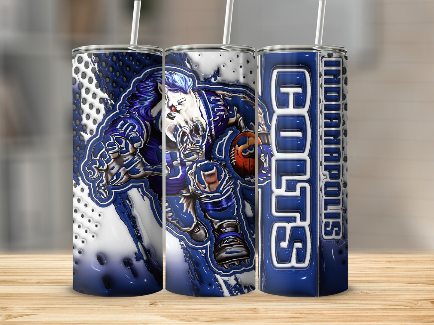 Indianapolis Colts Horse Logo For Football Fans Tumblers