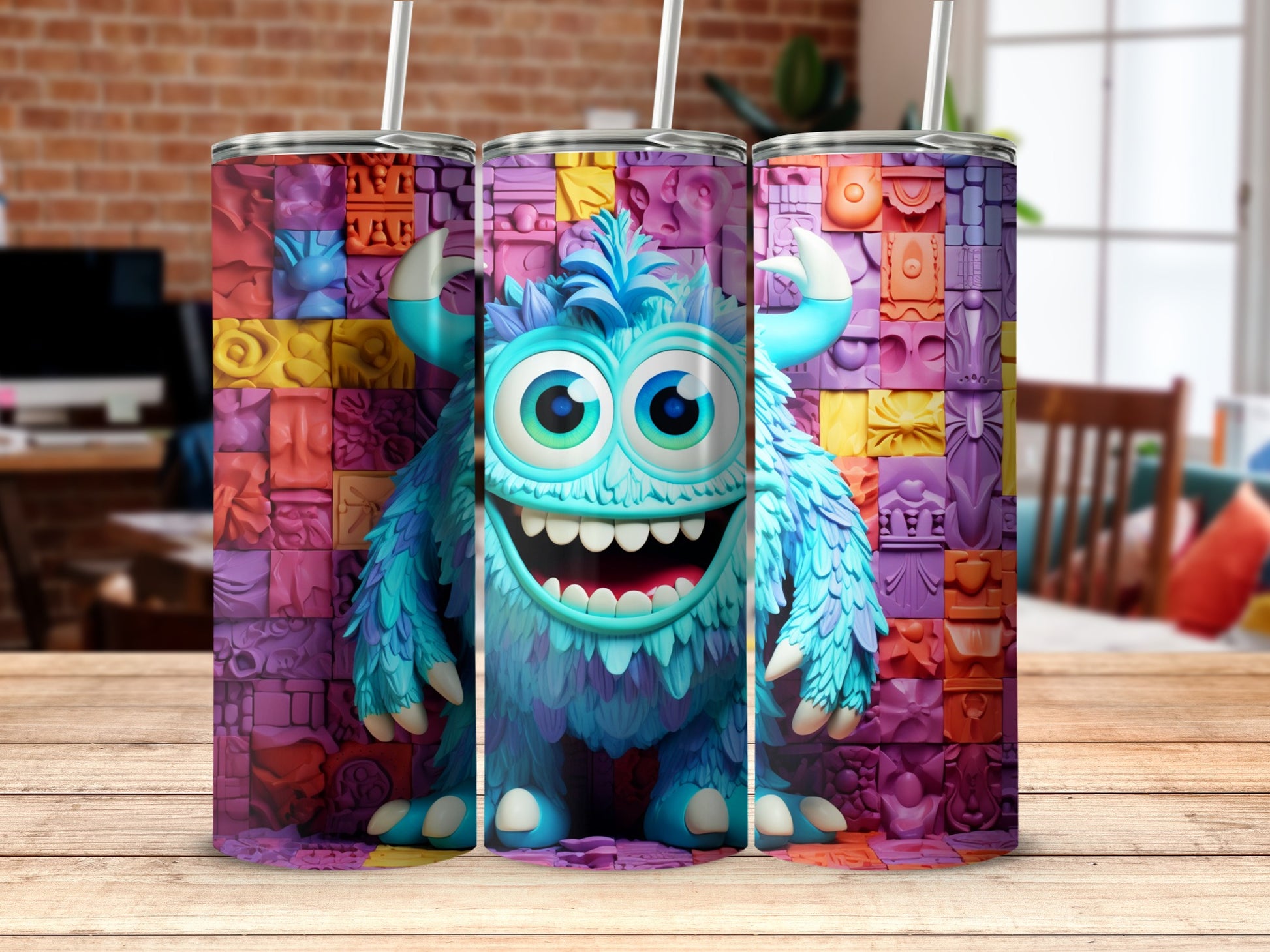 Colorful Monster Insulated Tumbler for Kids
