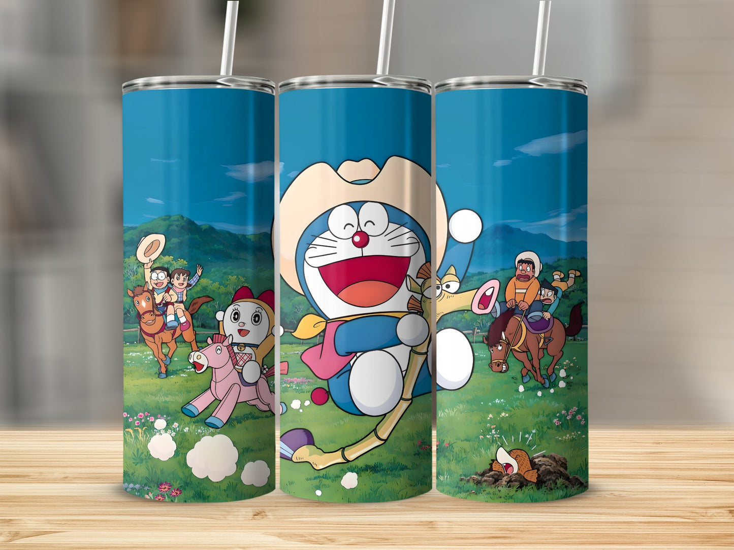 Cute Doraemon And Friends Adventure Tumbler Cup