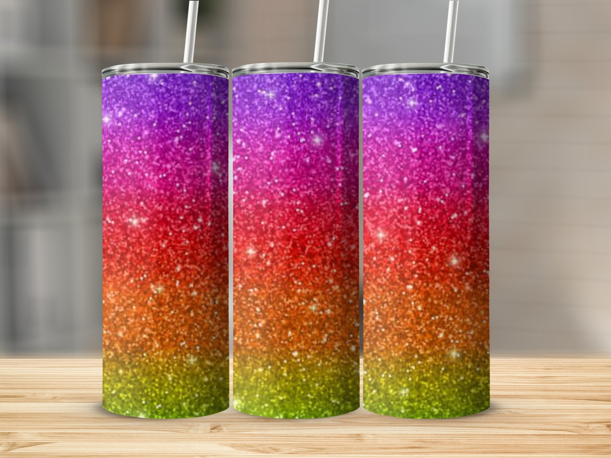 Sparkling Gradient Glitter Design Tumbler Product