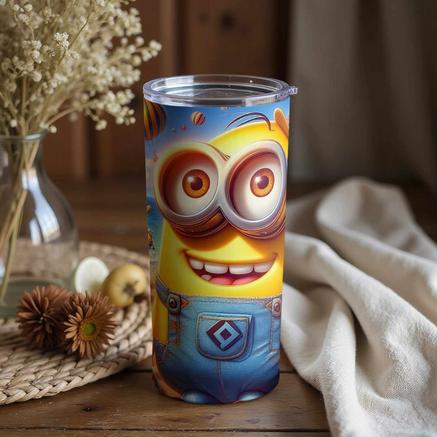 Fun Cartoon Character Printed Tumbler for Kids and Adults