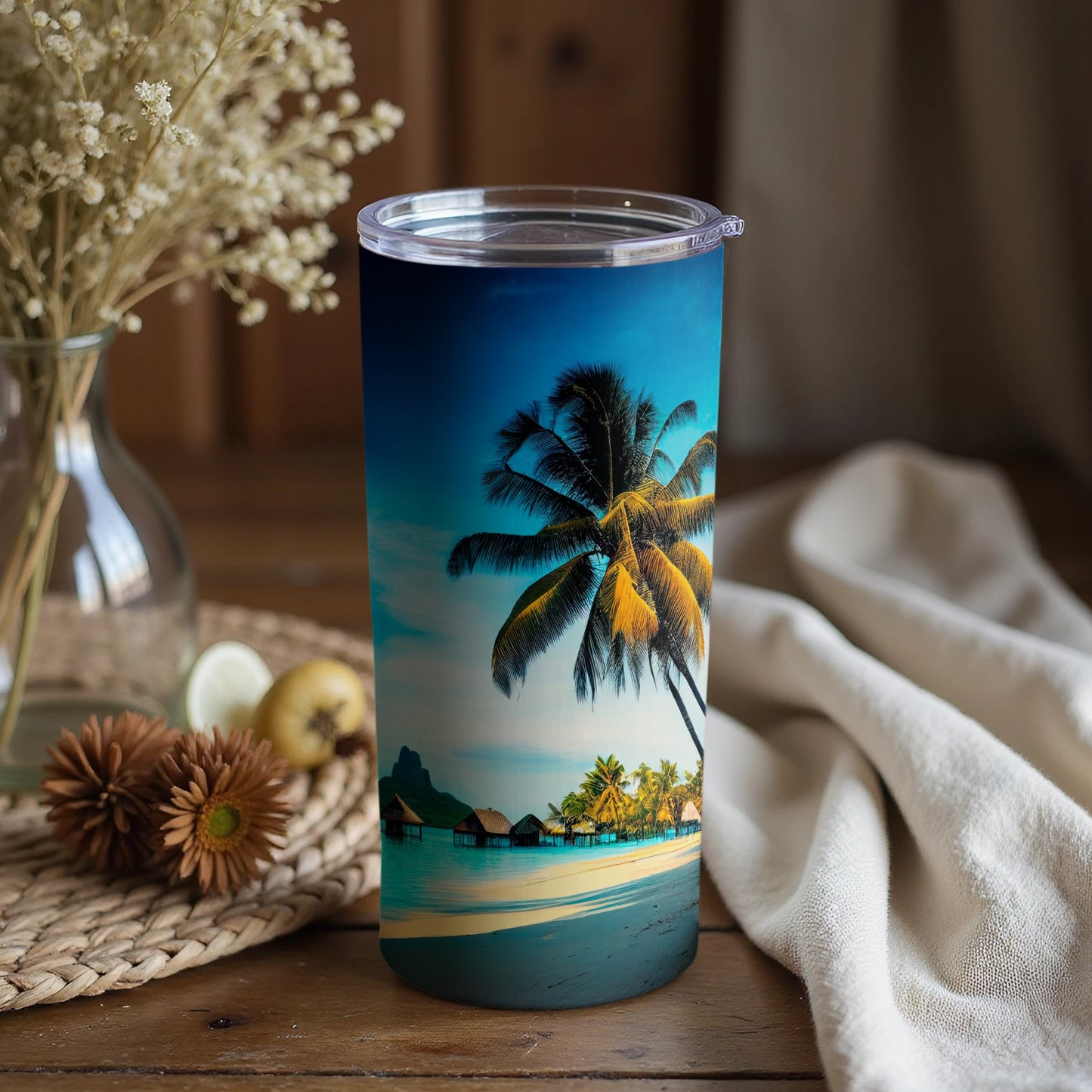 Tropical Beach Paradise Insulated Tumbler Product