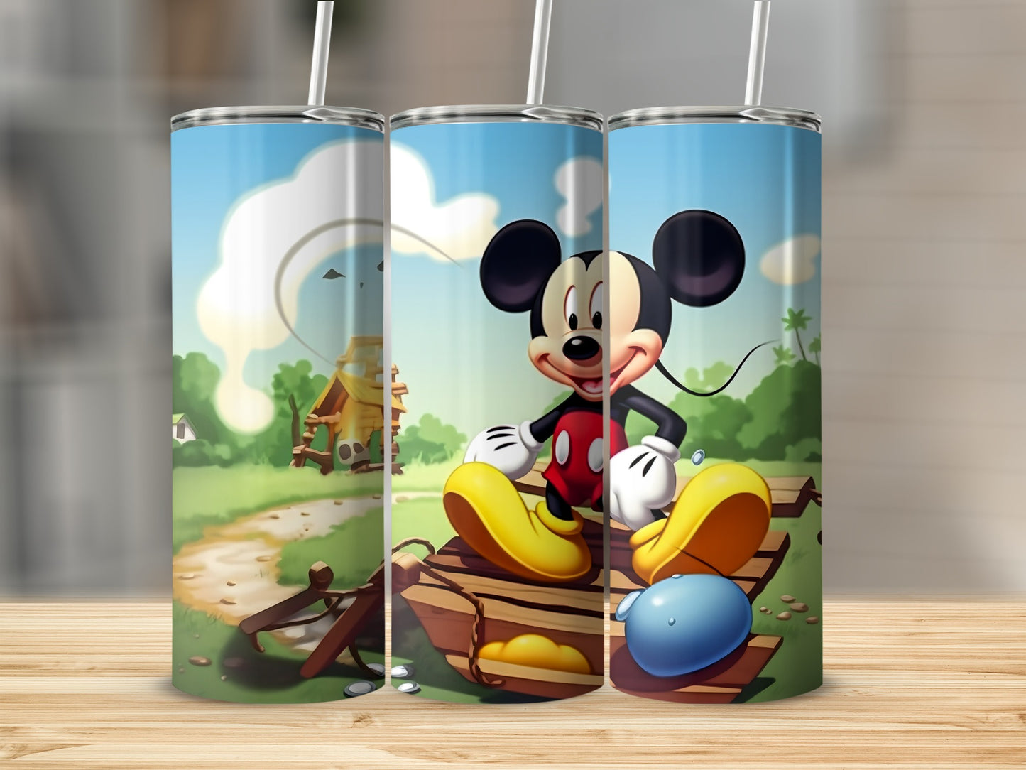 Mickey Mouse Animated Scene Design Tumbler
