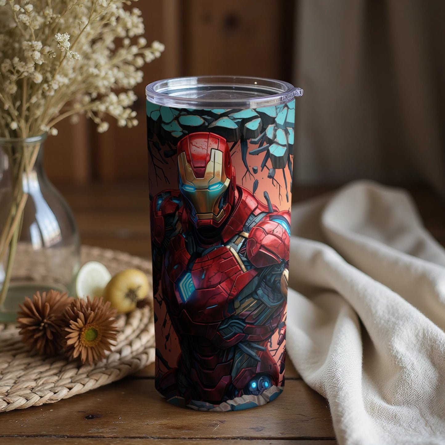 Superhero Design Insulated Tumbler for Fans of Comics