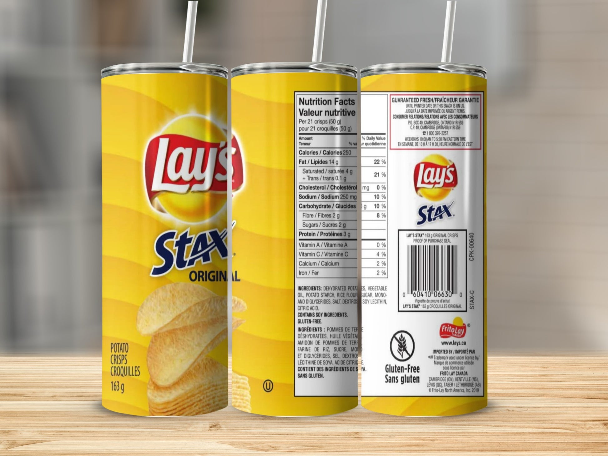 Lay's Stax Original Potato Crisps 163g Gluten-Free product type