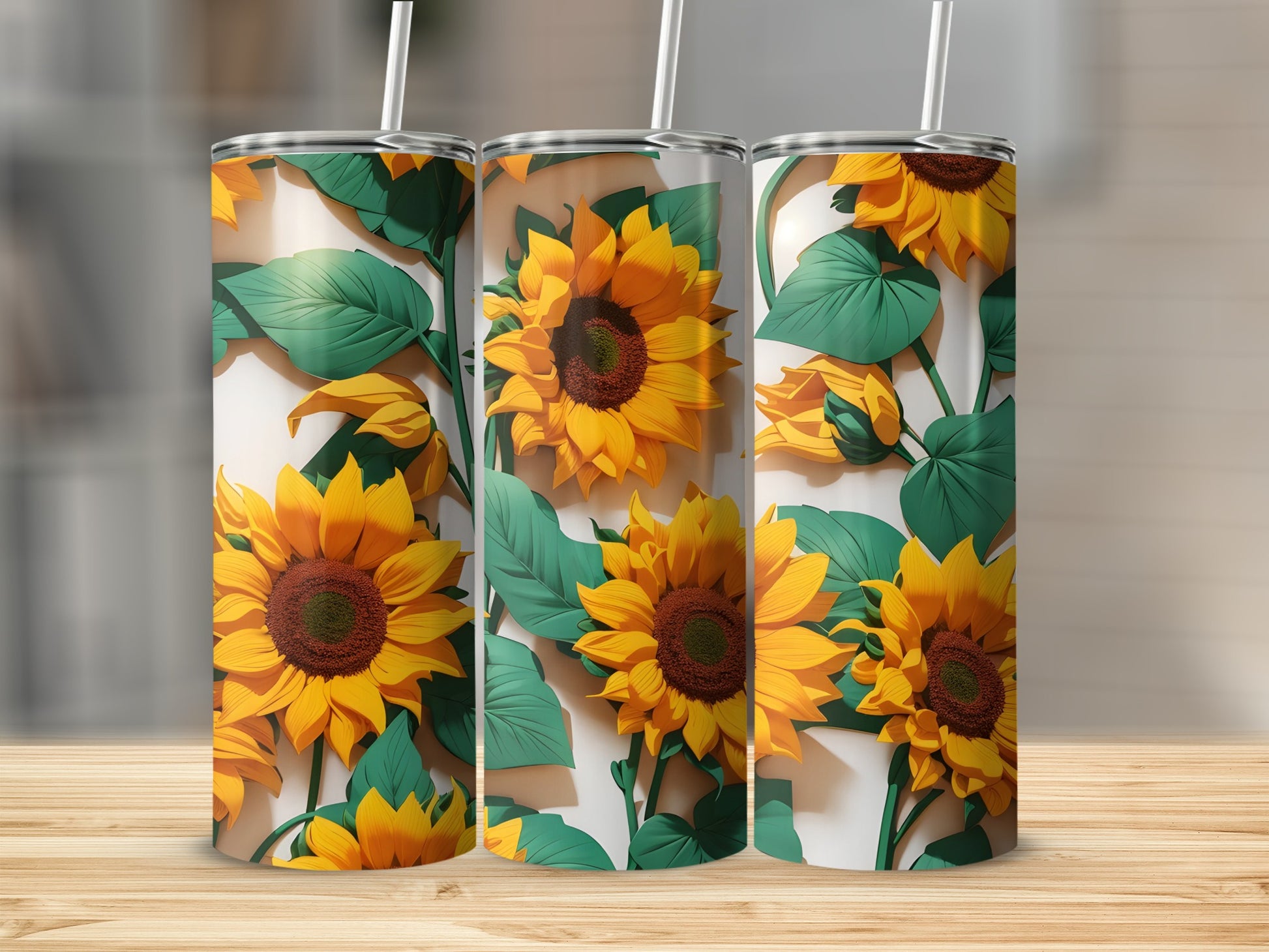 Bright Sunflower Design Tumbler for Floral Lovers
