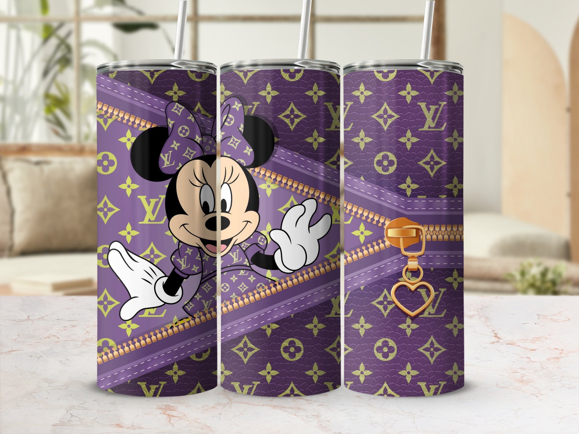 Stylish Minnie Mouse Inspired Purple Mug Design