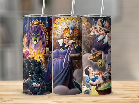 Evil Queen and Snow White Themed Tumbler Set
