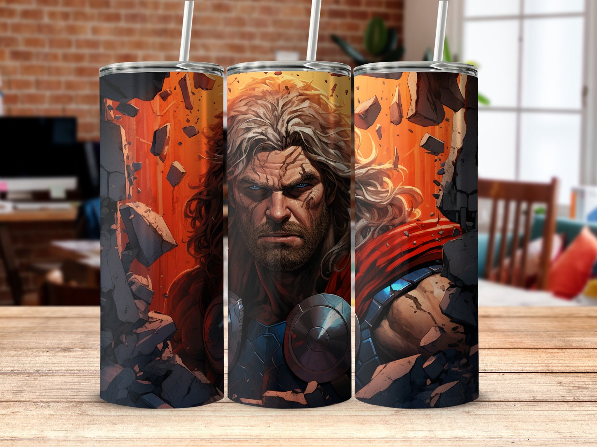 Epic Gladiator Breaking through Walls tumbler