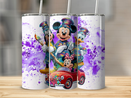 Colorful Cartoon Character Art Design Tumblers