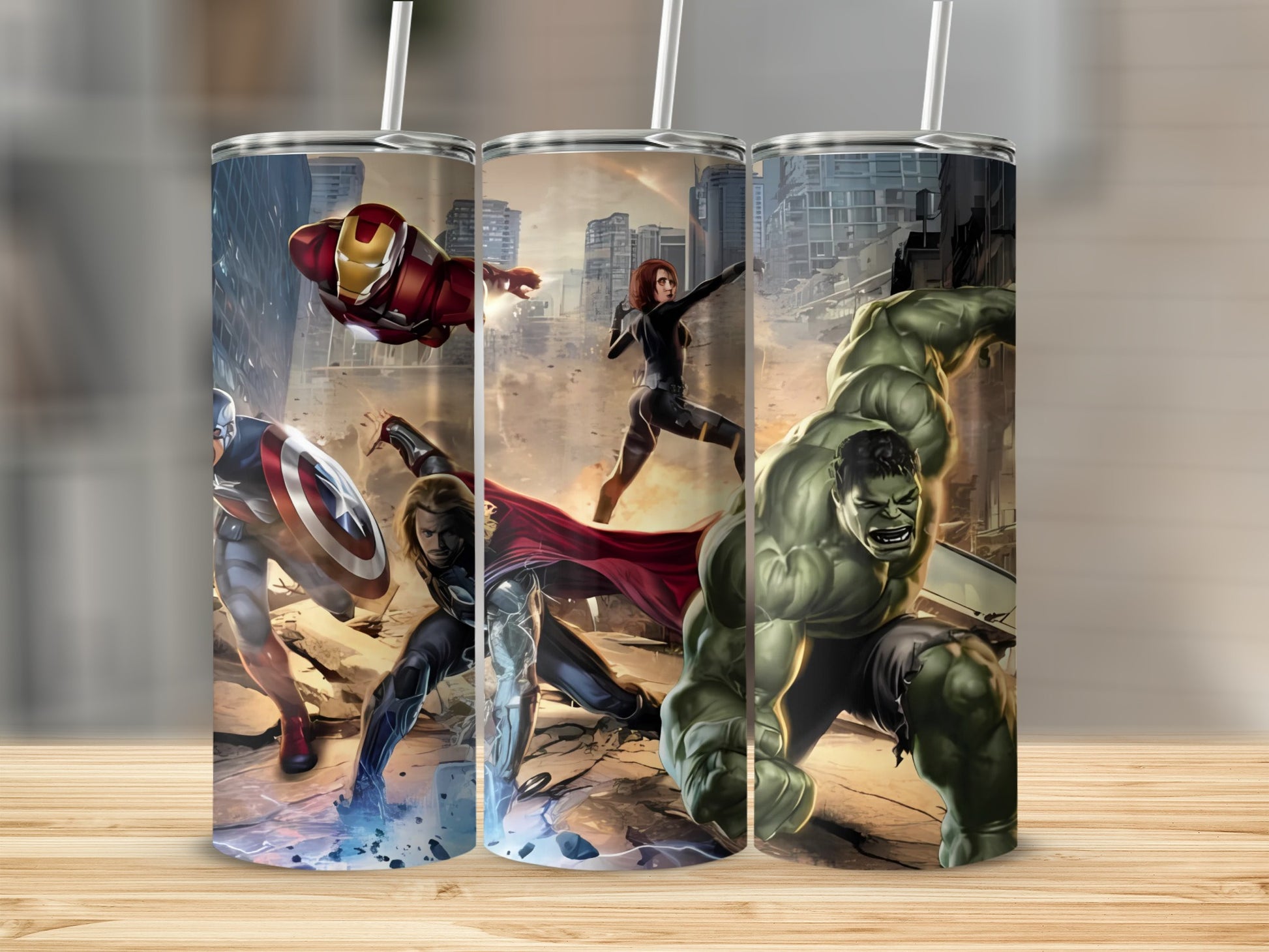 Marvel Superhero Scene Insulated Tumbler Travel Cup