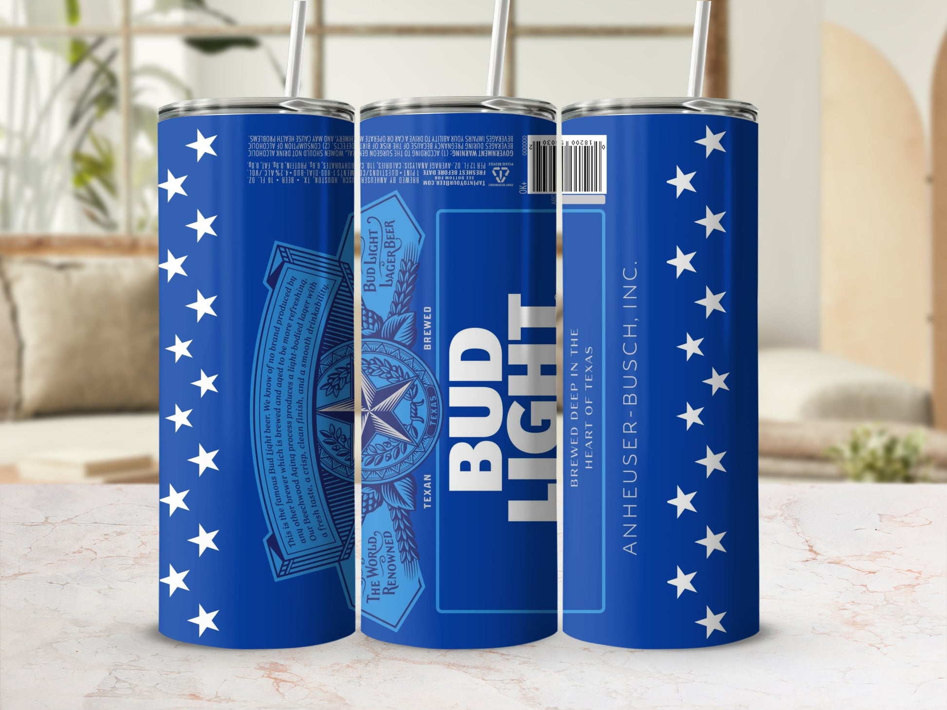 Bud Light Texan Blue Stars Tumbler product type