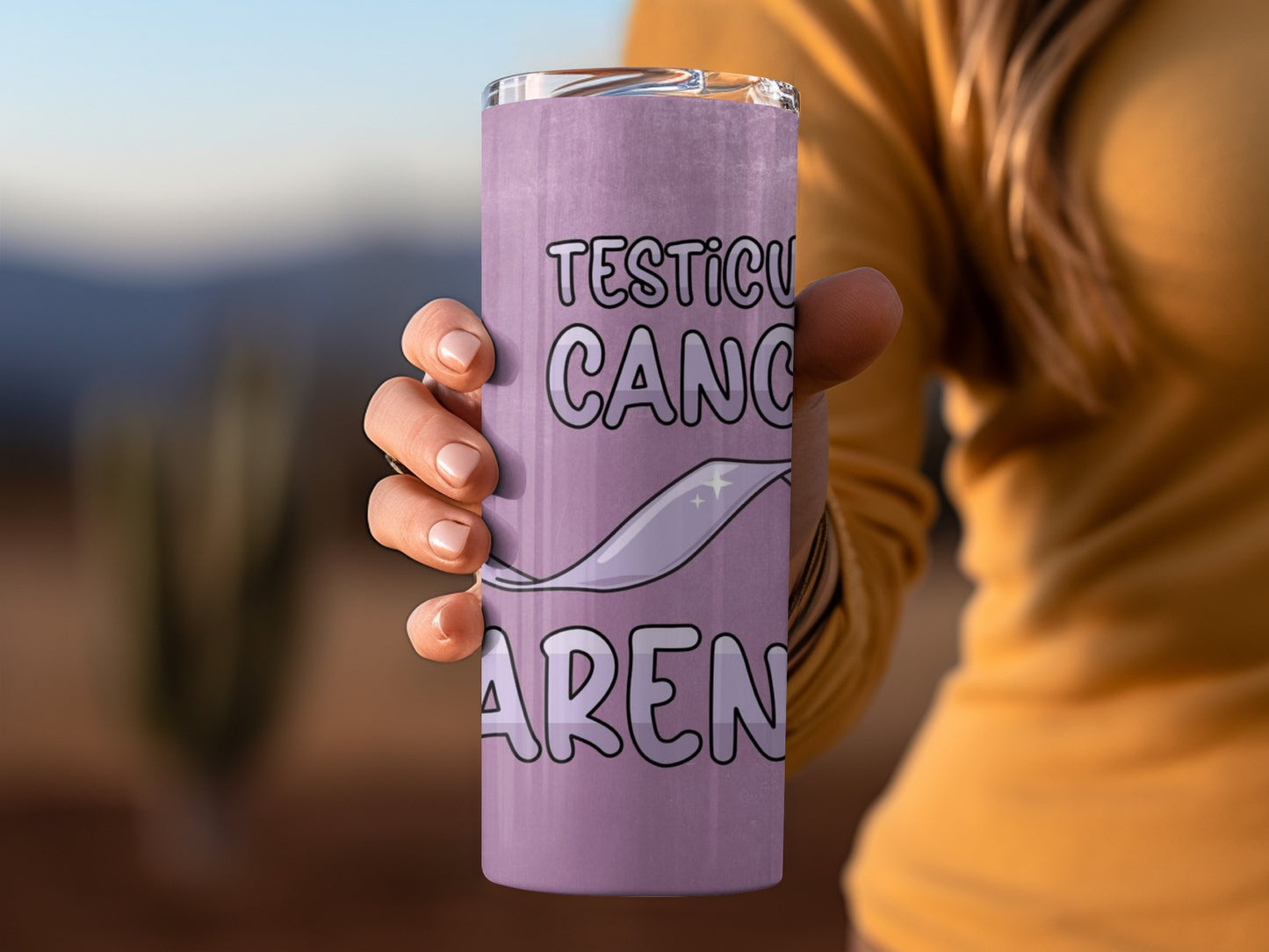 Testicular Cancer Awareness Custom Tumbler Therapy Gift