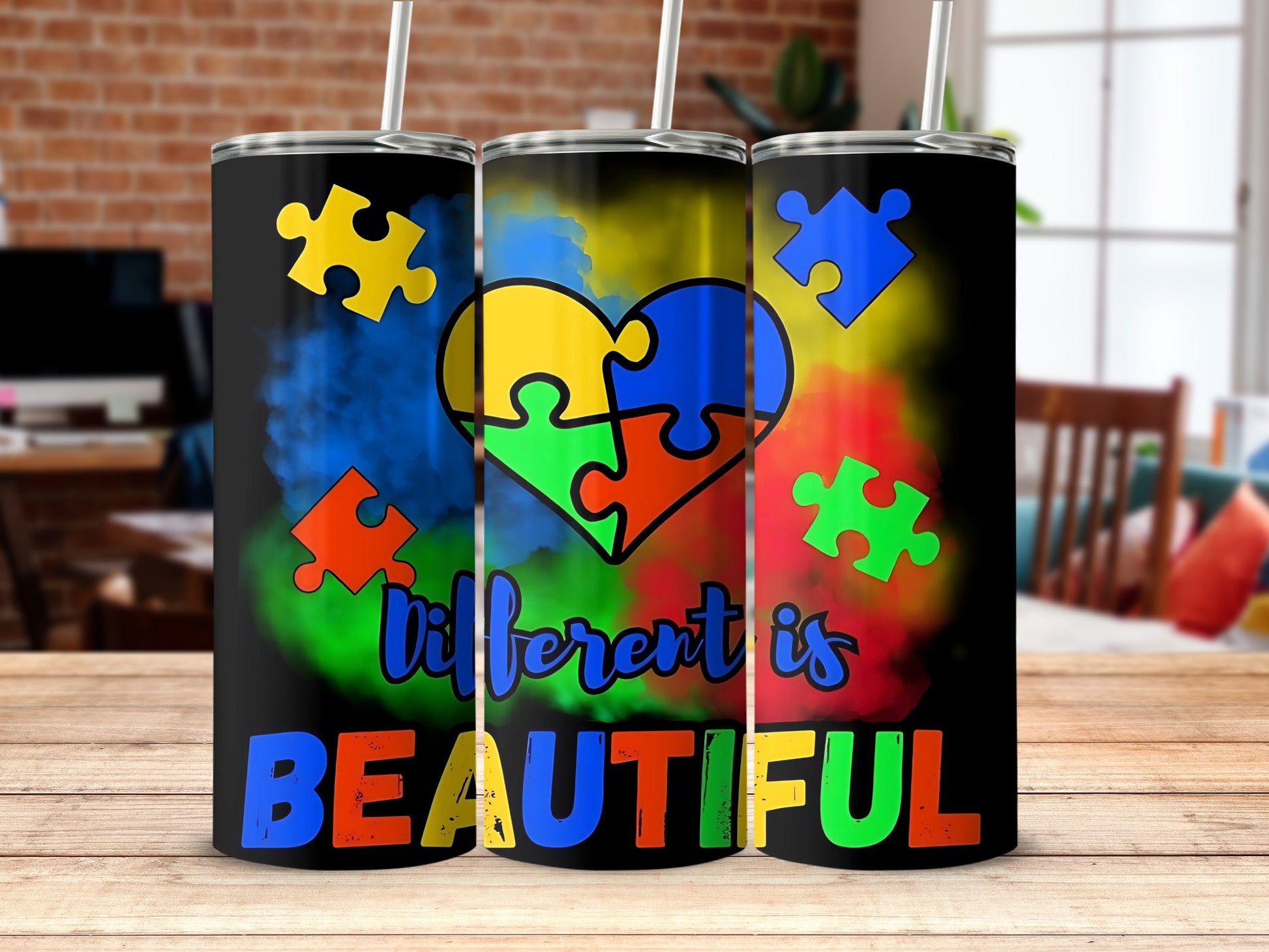 Different Is Beautiful Colorful Puzzle Themed Product
