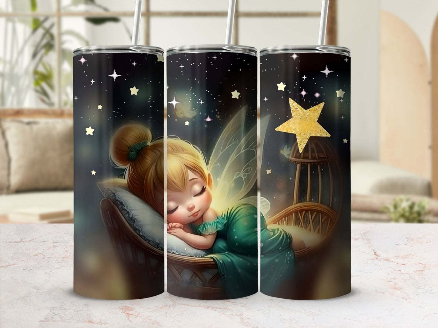 Fairy Sleeping Under the Stars Coffee Tumbler