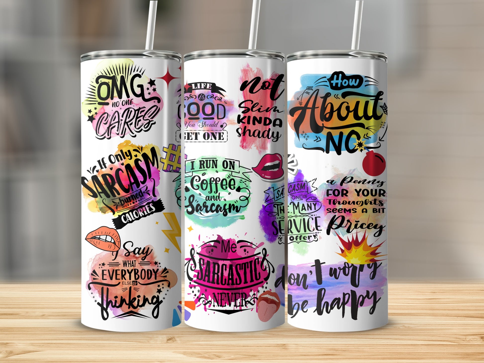 Funny Sarcastic Phrases Coffee and Sarcasm How About NO product type