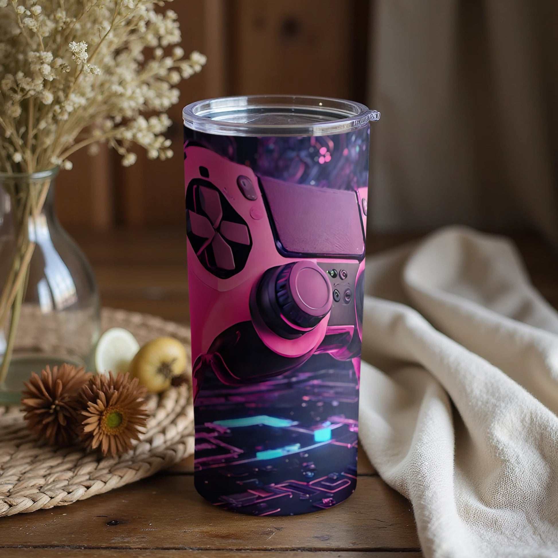 Stylish Gaming Controller Design Tumbler