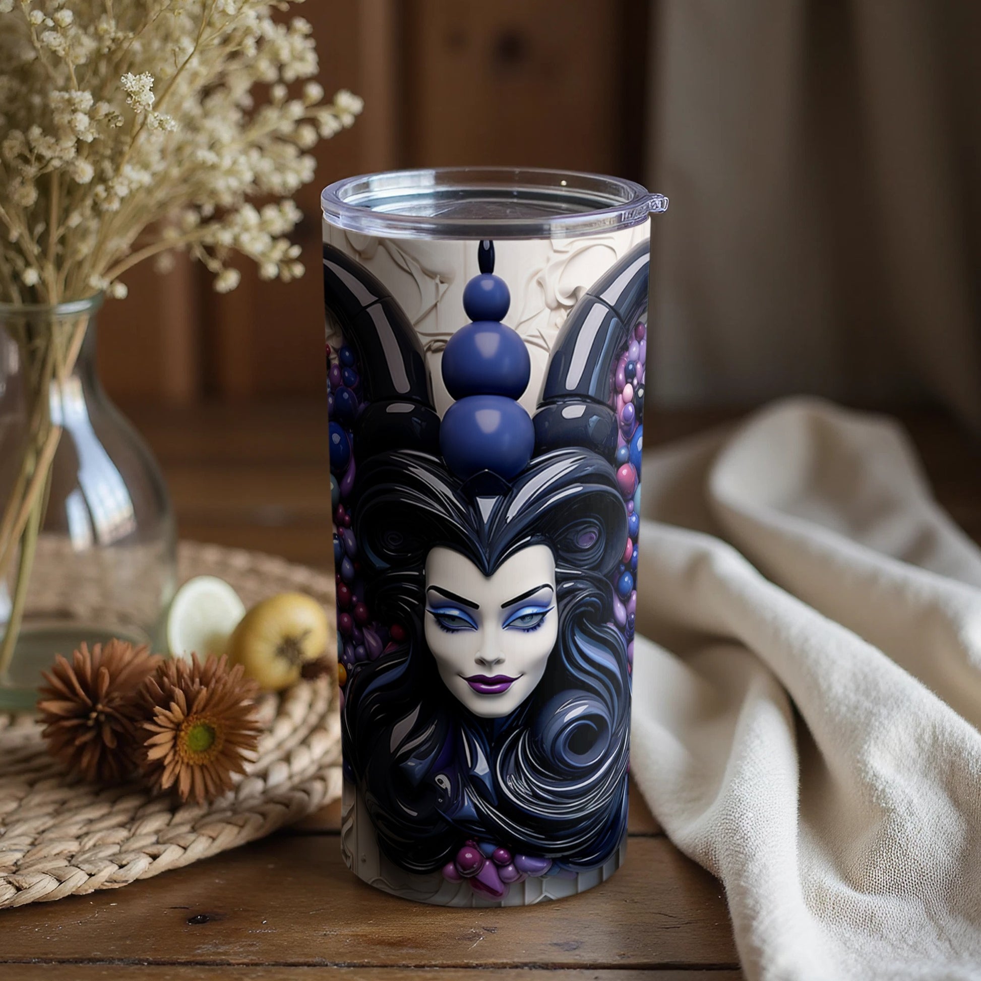 Elegant Dark Queen Insulated Tumbler Decor