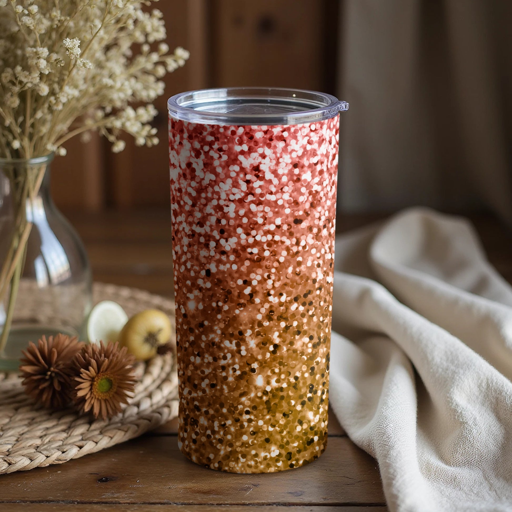 Colorful Gradient Confetti Tumbler Drinkware