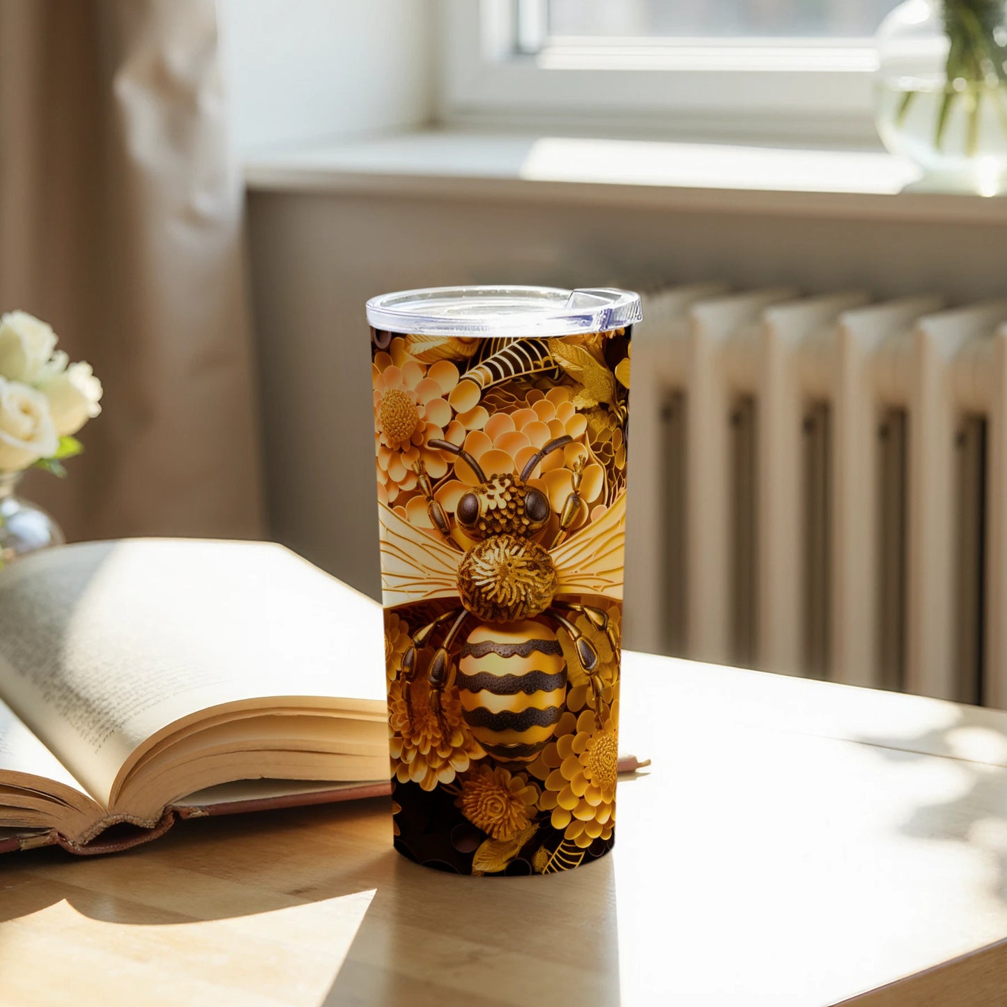 Detailed Golden Bee Floral Tumbler Drinkware product type
Bee
Golden Bee
Floral Design
Tumbler
Drinkware
Honeybee
Insect Art
Nature Inspired
Gold Tone
Decorative Tumbler
Bee Lover Gift
Unique Tumbler
Travel Mug
Insulated Tumbler
Animal Print
Honeycomb Pattern
Wildlife Art
Botanical Bee
Summer Drinkware
Artistic Design