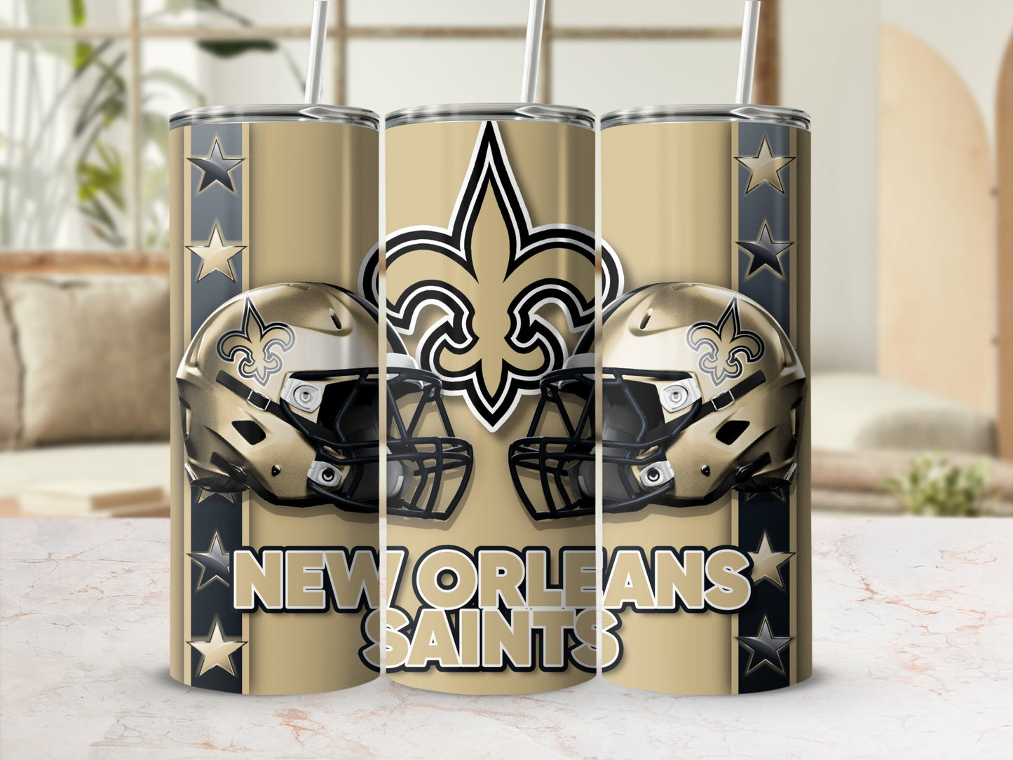 New Orleans Saints Helmets Graphic Sports Design Tumblers