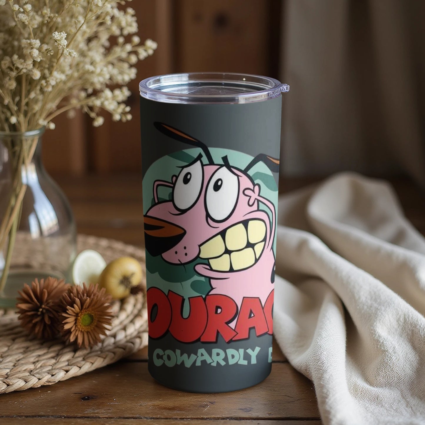 Courage the Cowardly Dog Design Tumbler