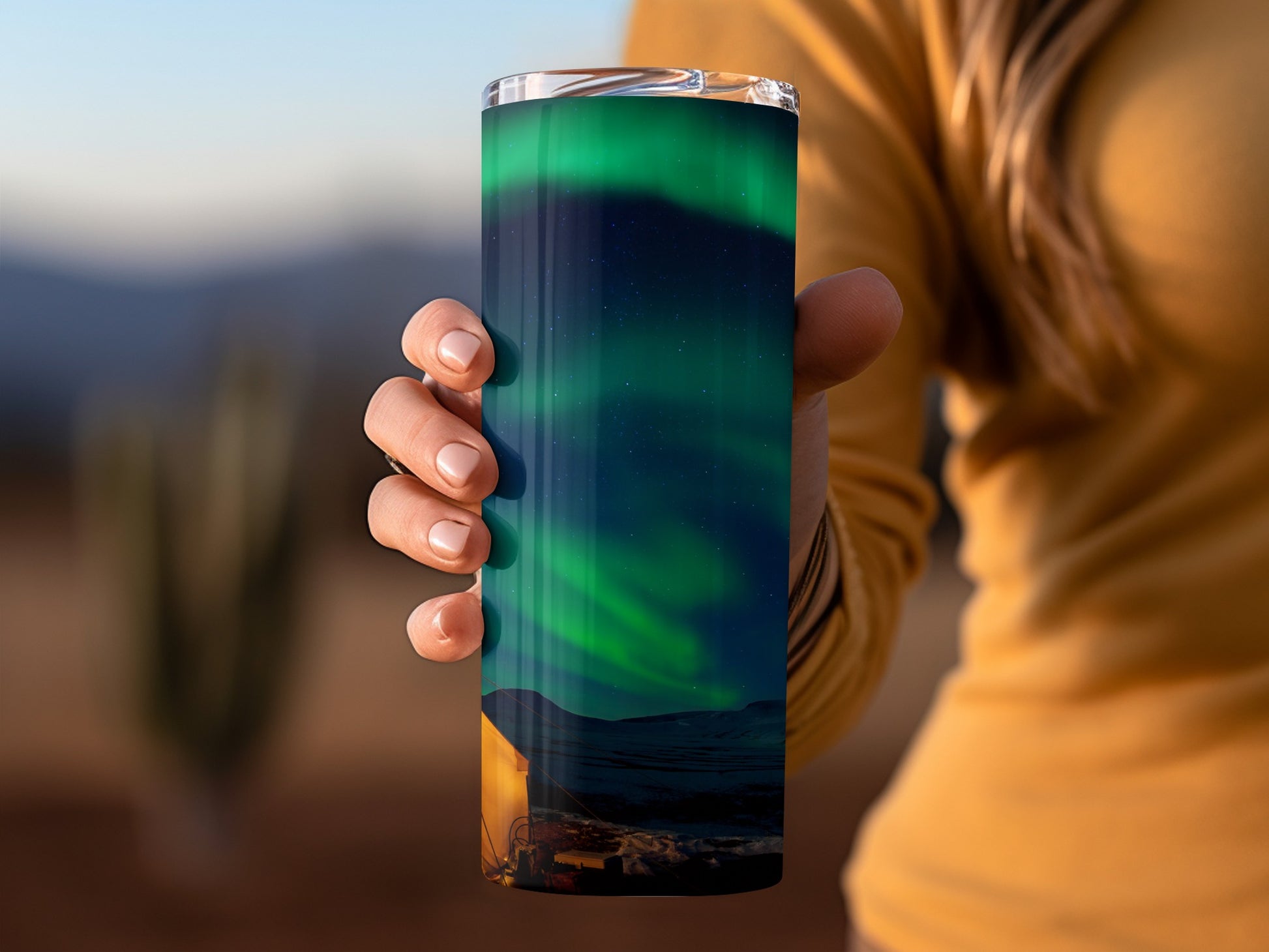 Northern Lights Double Insulated Travel Tumbler Product