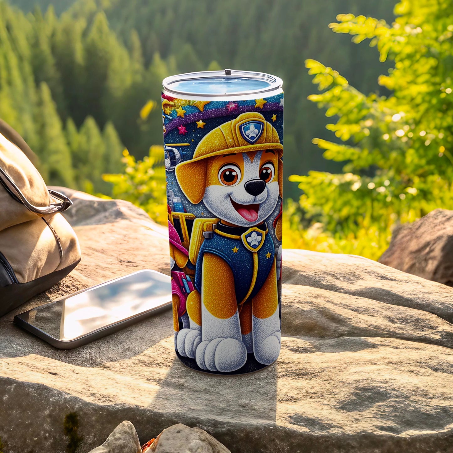 Colorful Cartoon Dog Tumbler for Kids Adventure Product