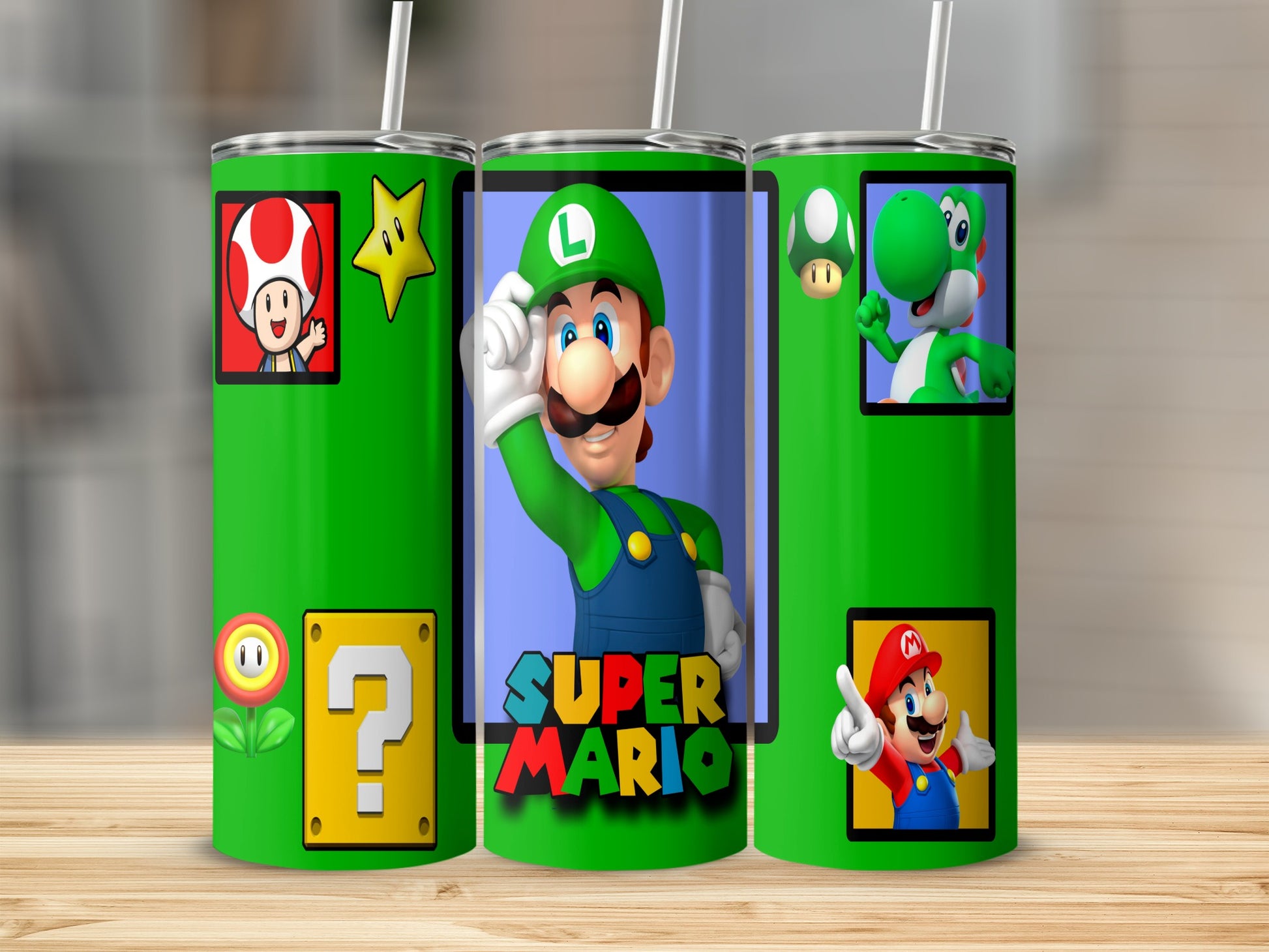 Super Mario Characters Themed Beverage Container