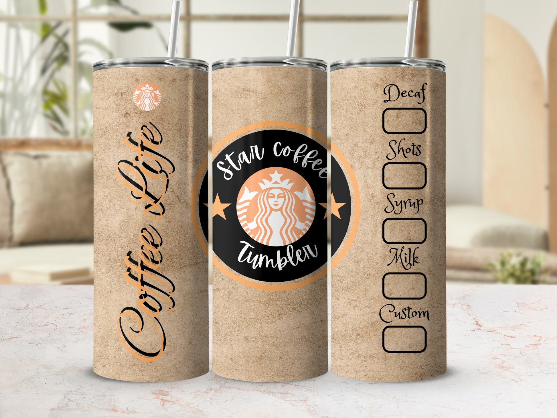 Personalized Coffee Life Starbucks Tumbler Cup Ideal for Gifts