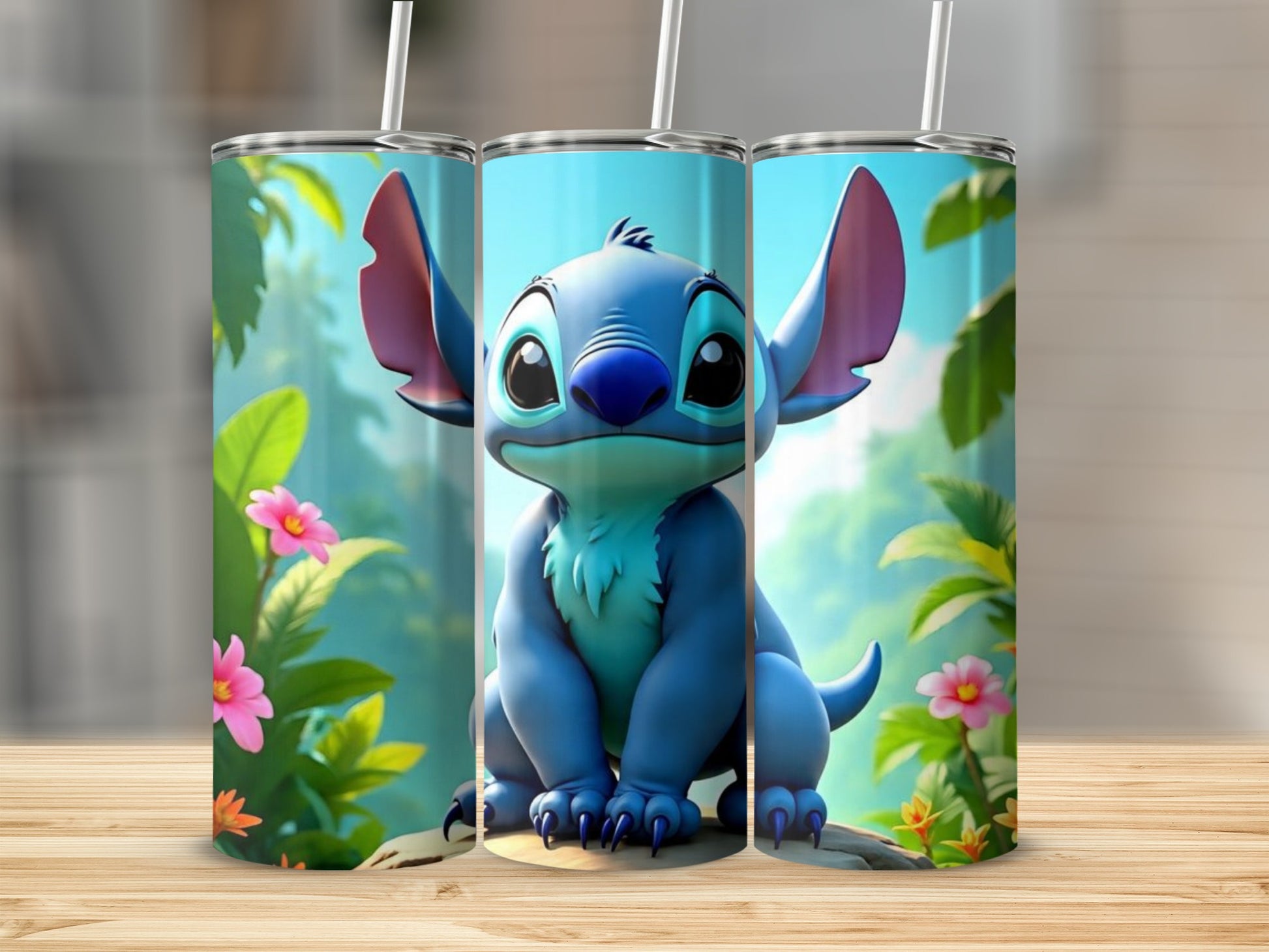 Cute Blue Alien Creature Illustration Tumbler Product