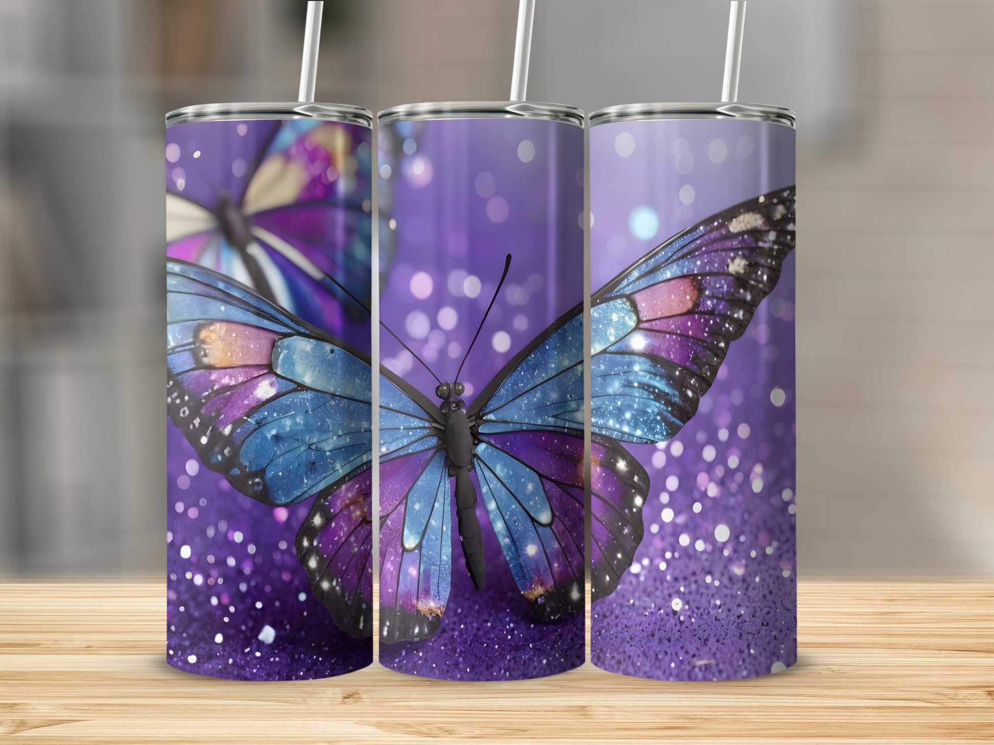 Purple Glitter Butterfly Galaxy Wings product type