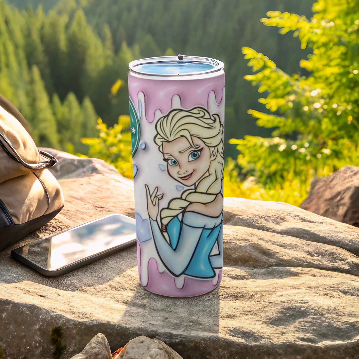 Frozen Elsa Adventure Theme Travel Tumbler Cup
