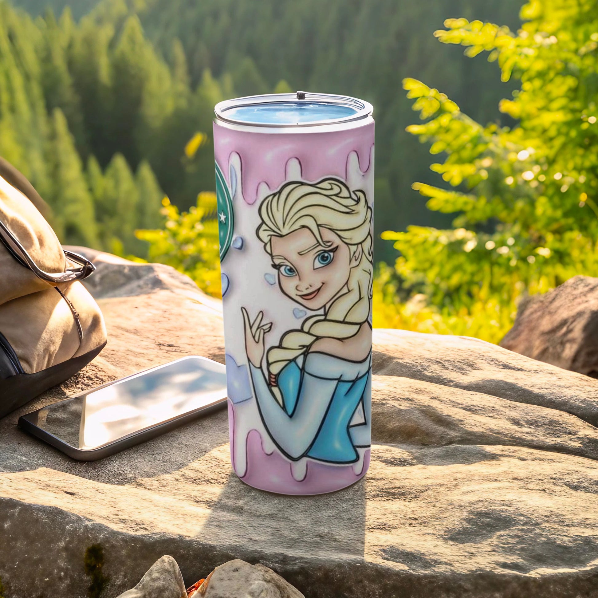 Frozen Elsa Adventure Theme Travel Tumbler Cup